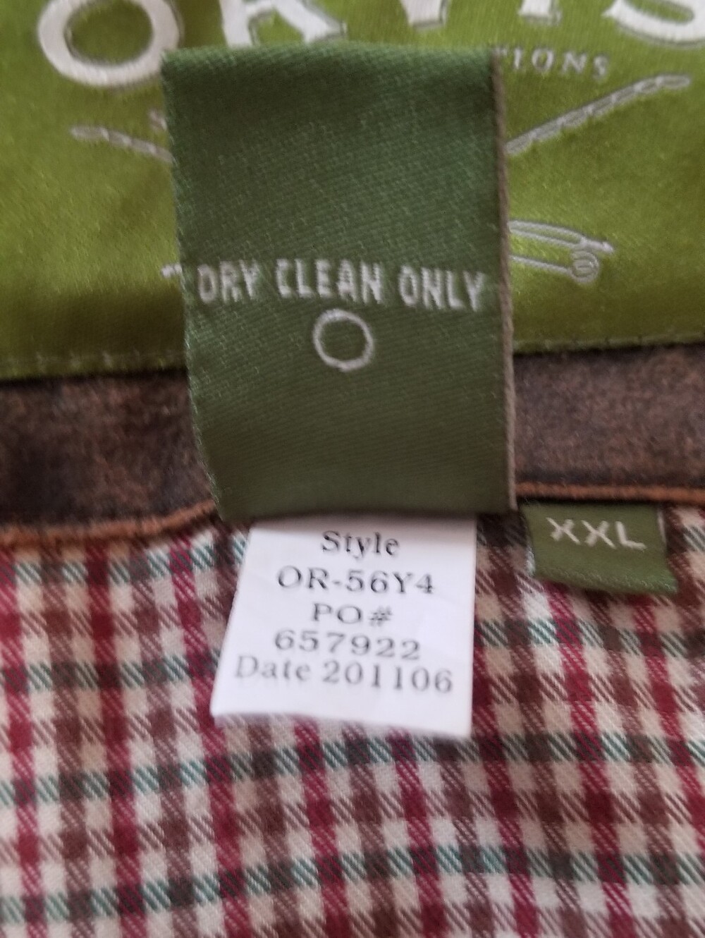 Men's Orvis Lined Brown Button Front Vest Size XXL - Picture 4 of 5